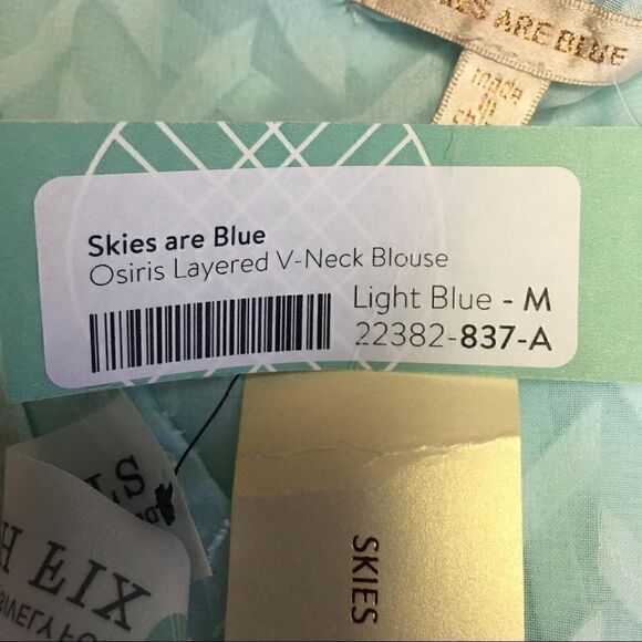 Skies are Blue NWT Osiris Layered Blouse Size M - Picture 7 of 8